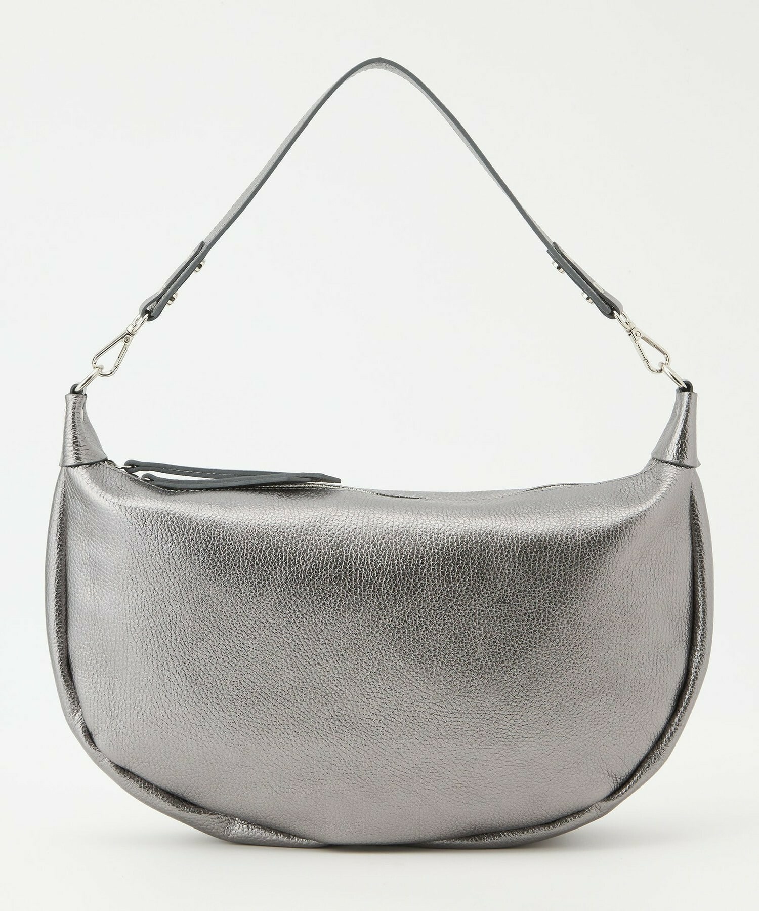 【MOGA】レザーホーボーバッグ 詳細画像 シルバー 9