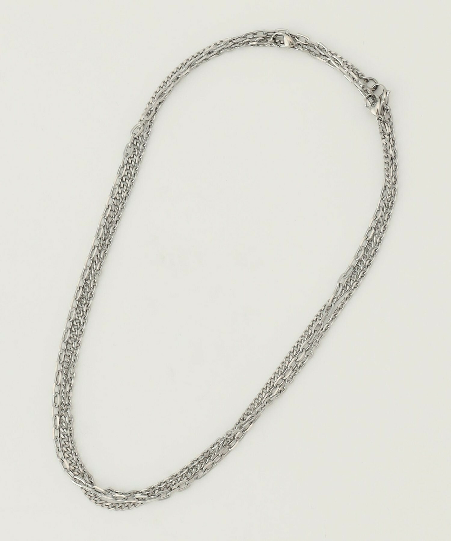 【MOGA】3連チェーンネックレス 詳細画像 シルバー 1