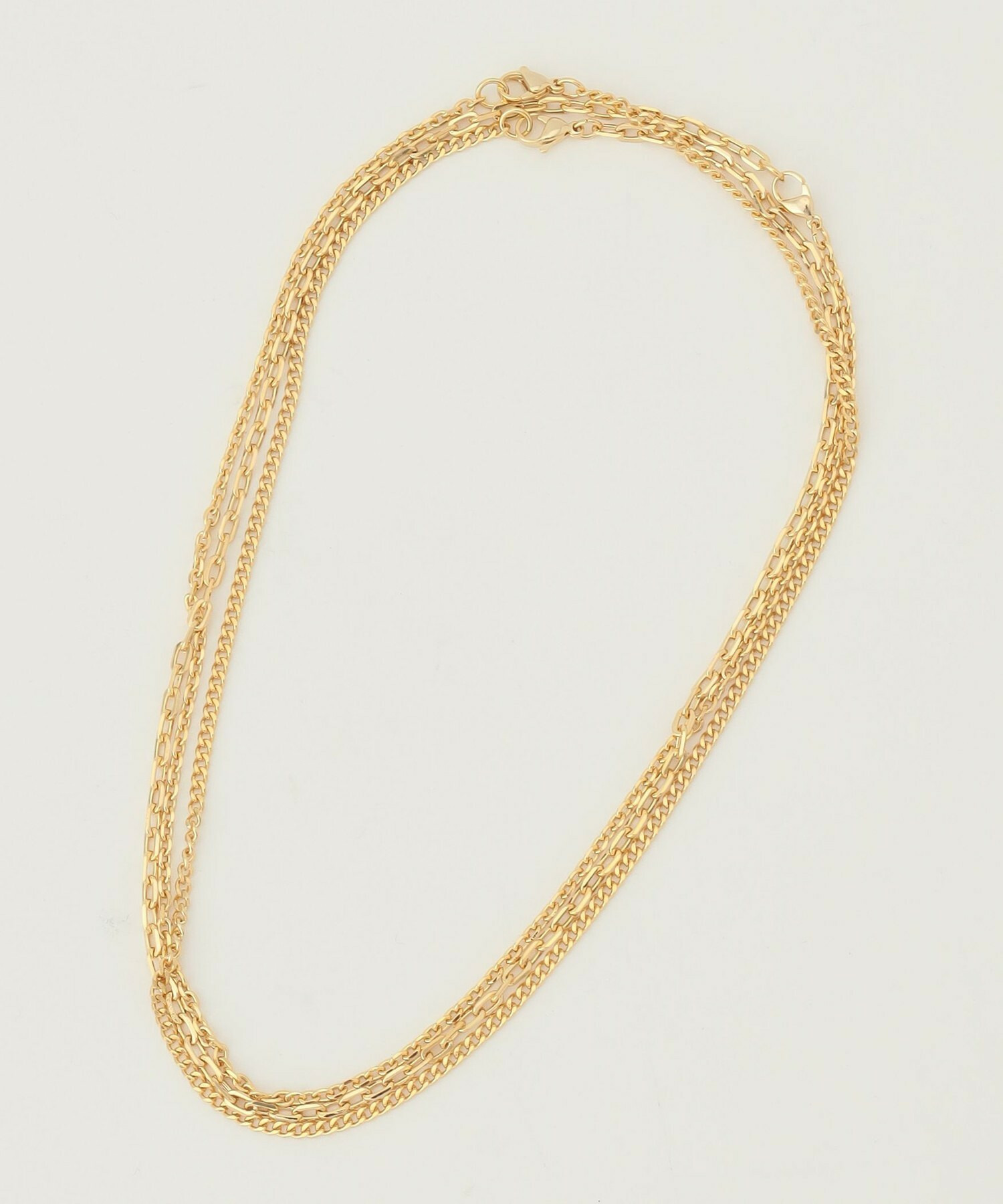 【MOGA】3連チェーンネックレス 詳細画像 ゴールド 1