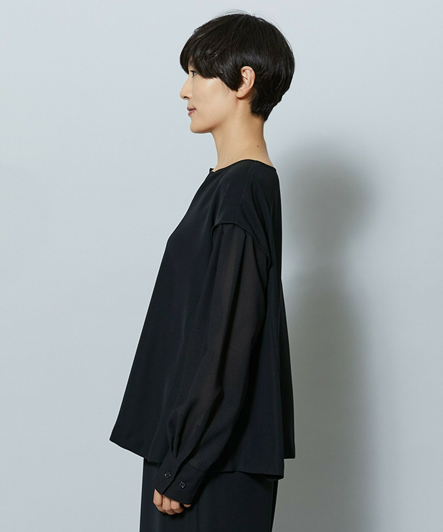 【MOGA】2WAYダブルクロスブラウス 詳細画像 ブラック 18