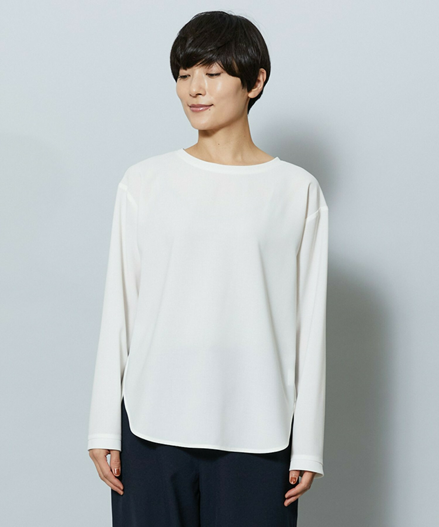 【MOGA】強撚2WAYプルオーバーブラウス 詳細画像 ブラック 20