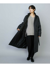 【MOGA】シルキータフタパディングテーラードコクーンコート 詳細画像 チャコールグレー 2