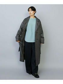 【MOGA】シルキータフタパディングテーラードコクーンコート 詳細画像 チャコールグレー 8