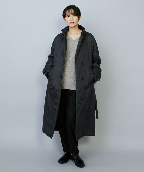 【MOGA】シルキータフタパディングテーラードコクーンコート