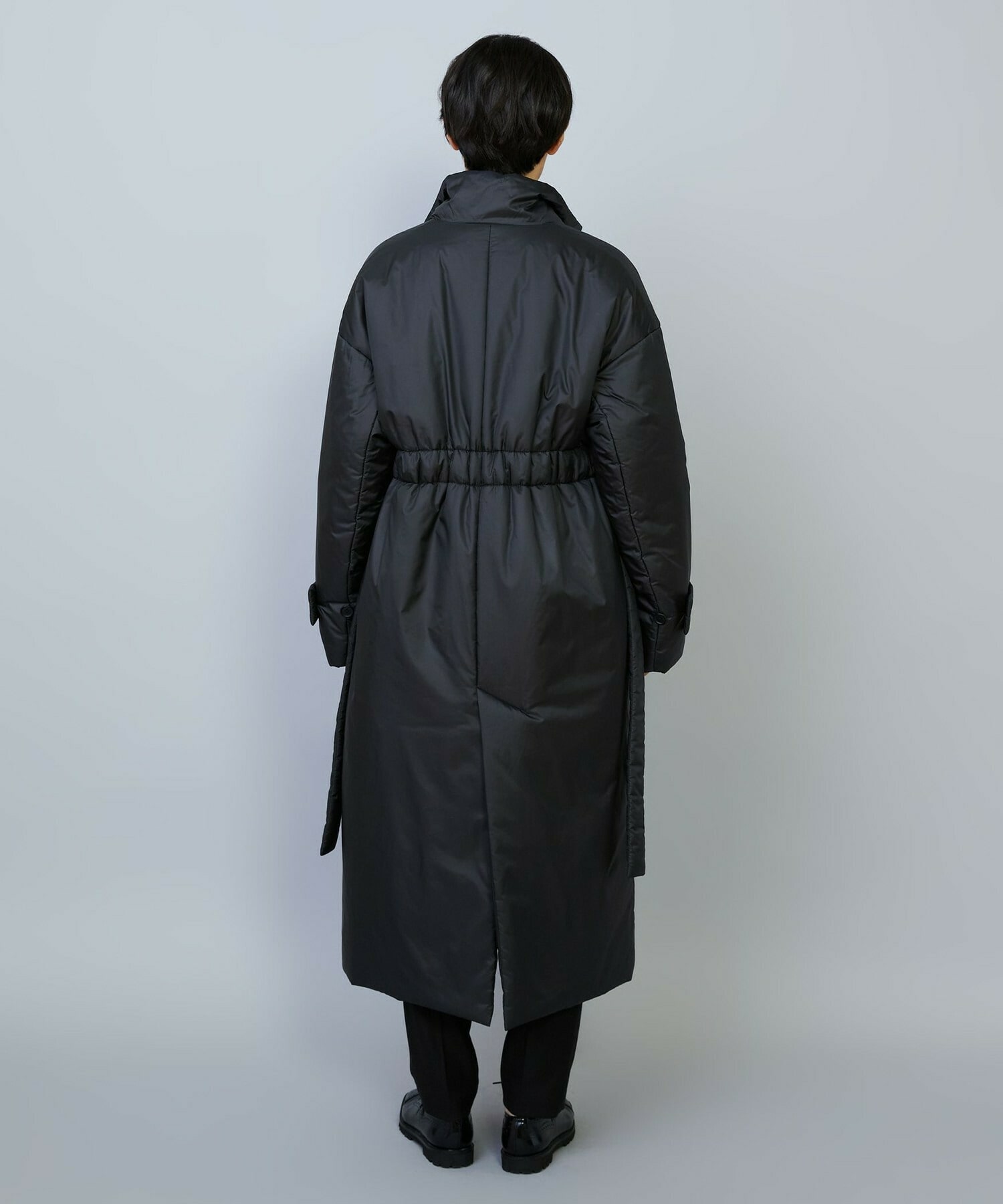 【MOGA】シルキータフタパディングテーラードコクーンコート 詳細画像 チャコールグレー 21