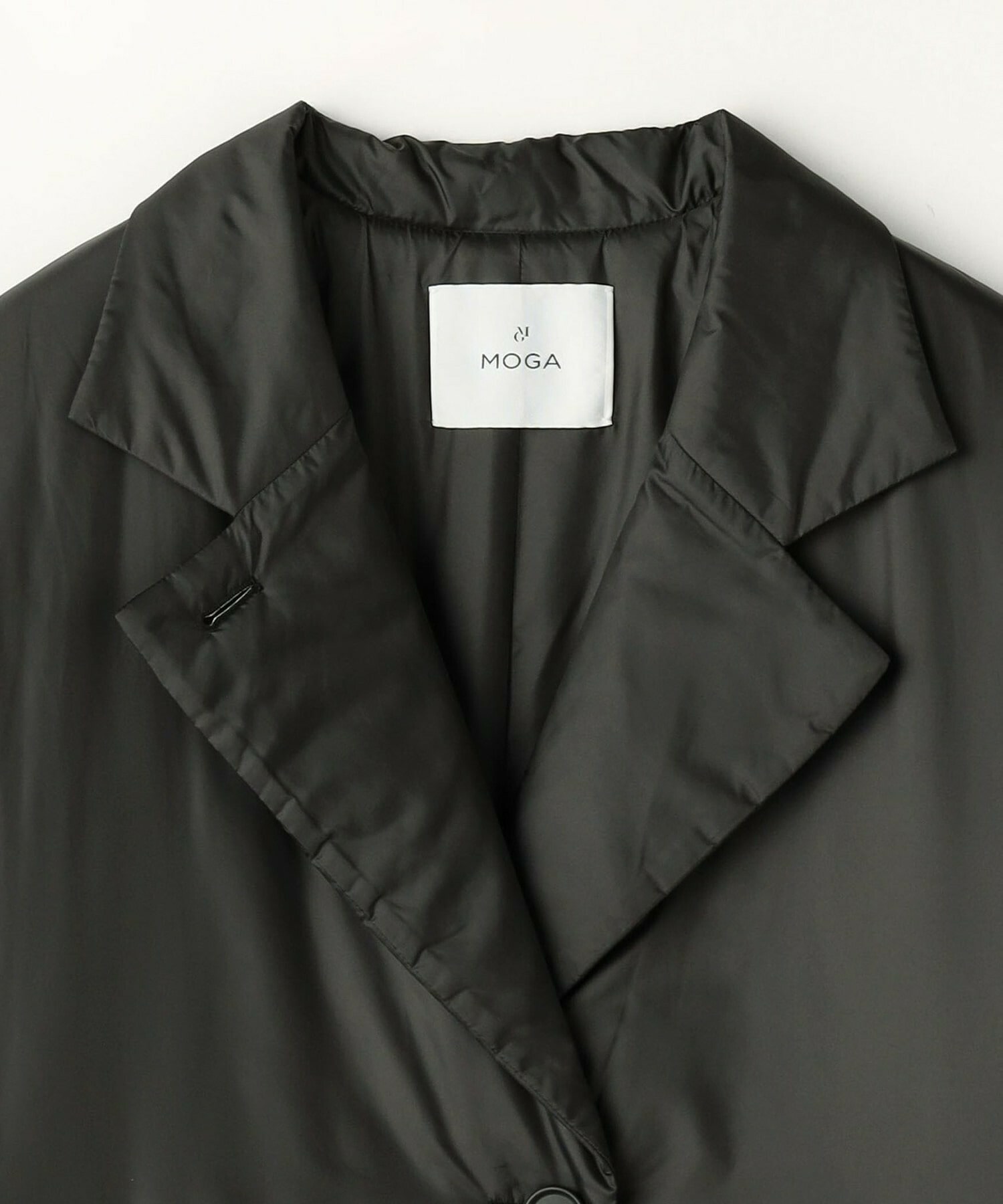 【MOGA】シルキータフタパディングテーラードコクーンコート 詳細画像 チャコールグレー 25