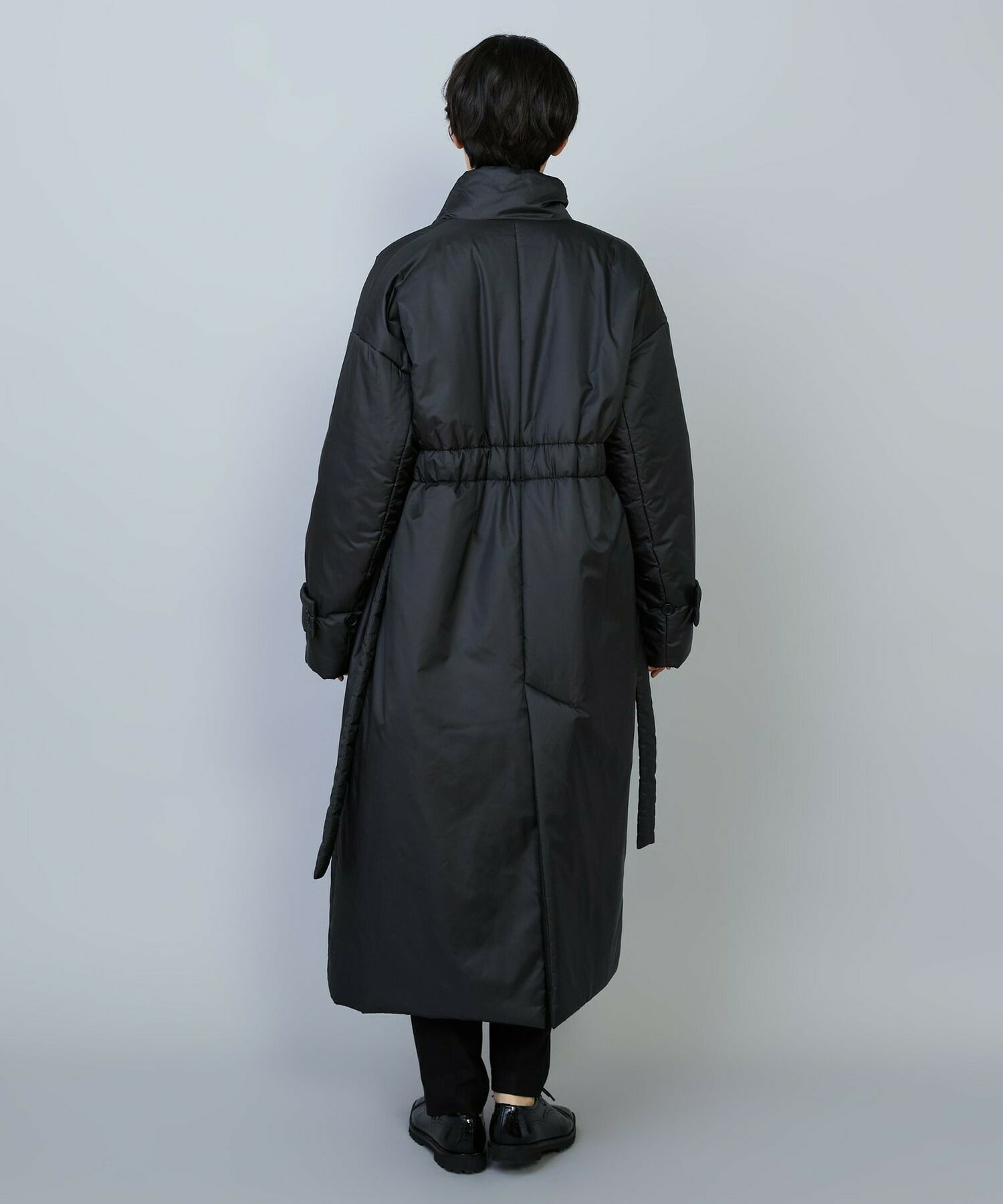 【MOGA】シルキータフタパディングテーラードコクーンコート 詳細画像 チャコールグレー 5