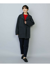 【MOGA】メルトンリバースタンドカラーコート 詳細画像 ネイビー 1