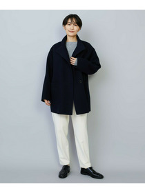 【MOGA】メルトンリバースタンドカラーコート 詳細画像 ネイビー 12
