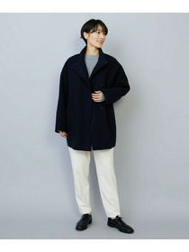 【MOGA】メルトンリバースタンドカラーコート 詳細画像 ネイビー 13