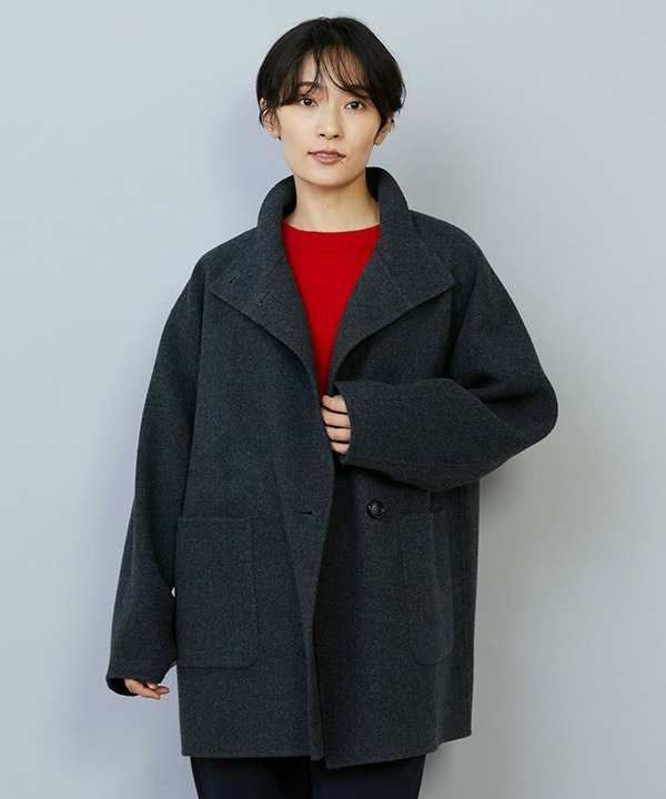 【MOGA】メルトンリバースタンドカラーコート