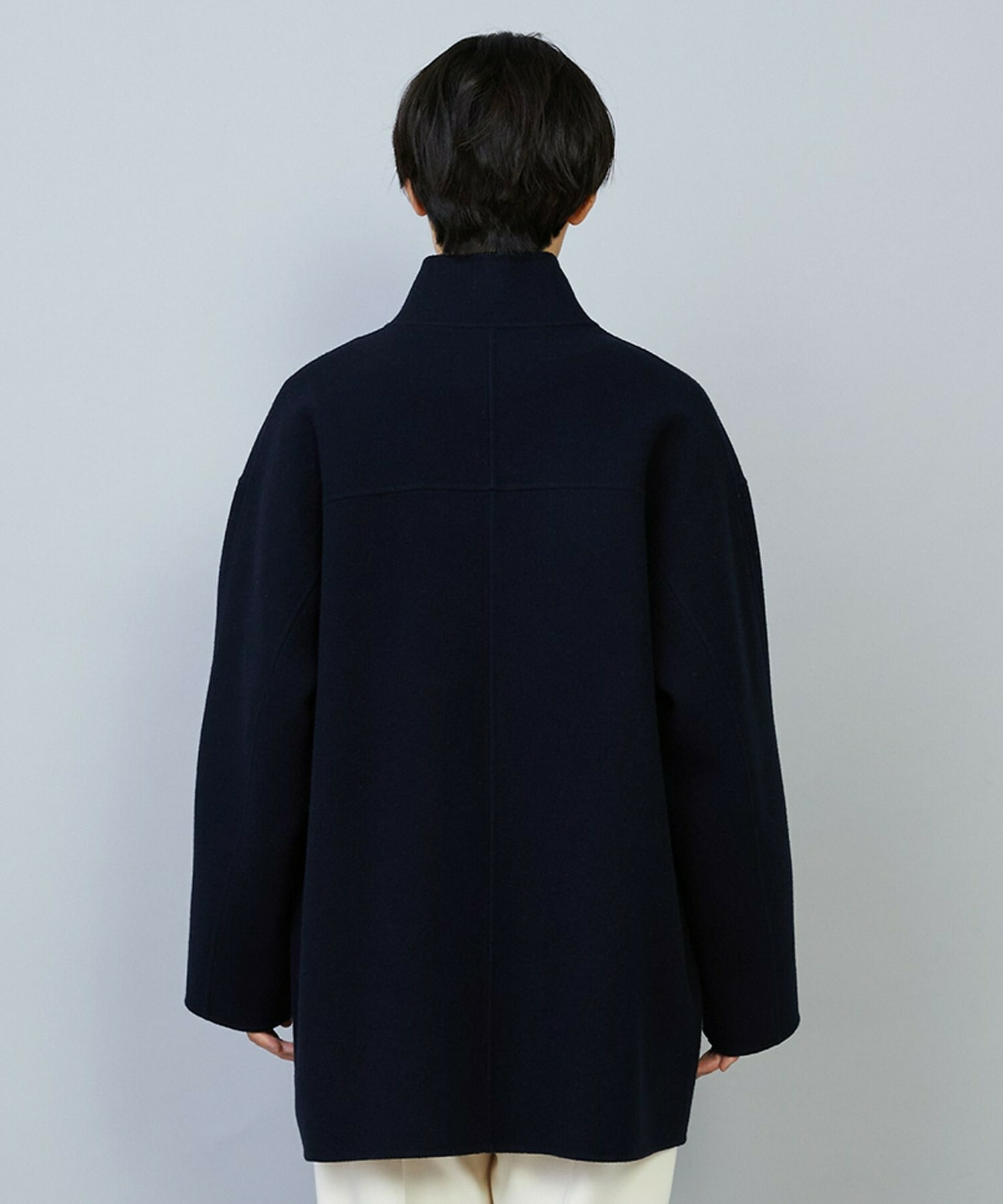 【MOGA】メルトンリバースタンドカラーコート 詳細画像 ネイビー 21