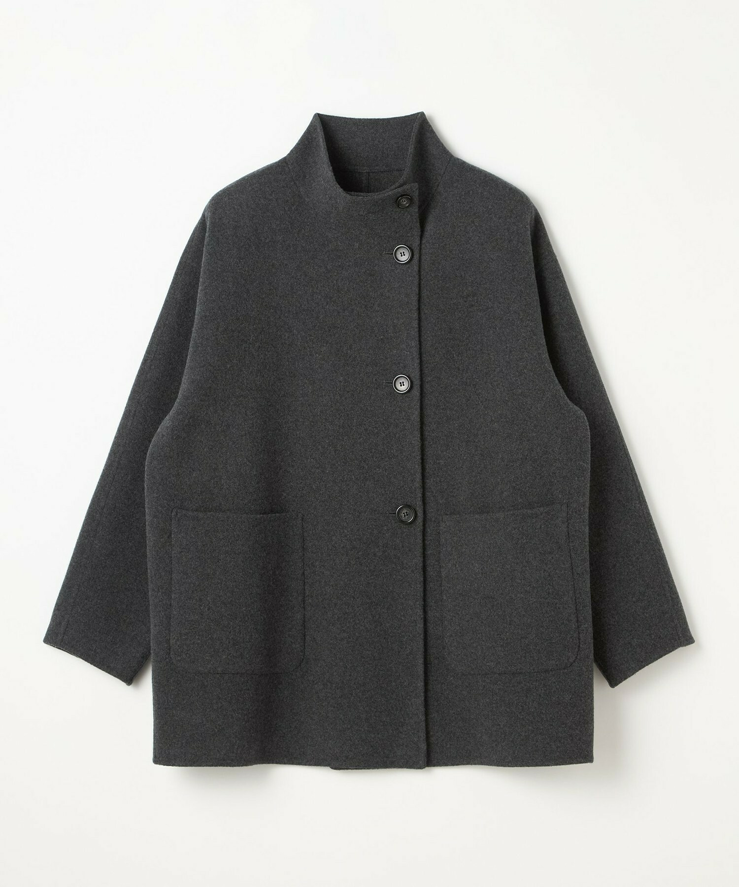 【MOGA】メルトンリバースタンドカラーコート 詳細画像 ネイビー 23