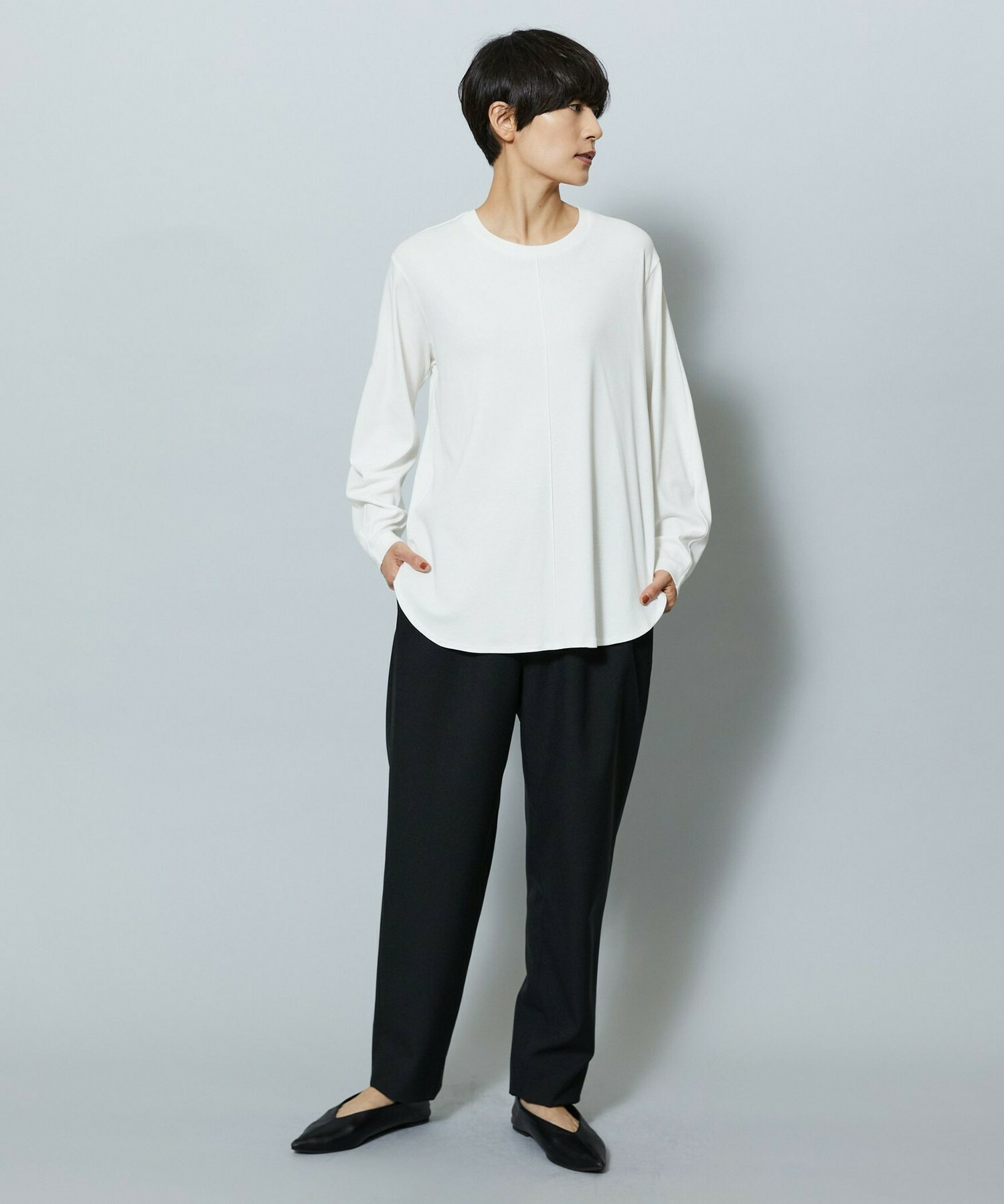 【MOGA】ライトパウダリーツイルテーパードパンツ 詳細画像 ブラック 17