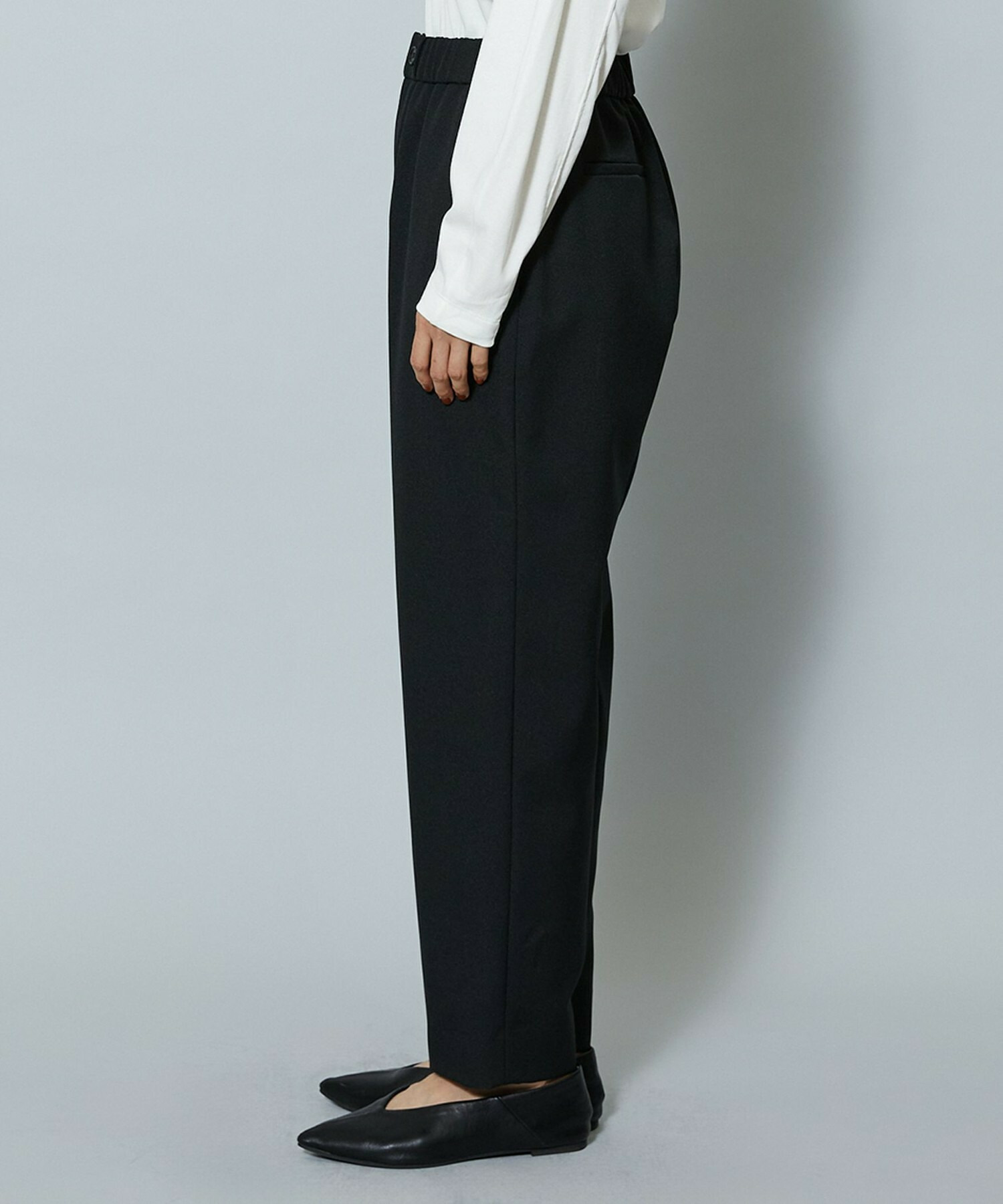 【MOGA】ライトパウダリーツイルテーパードパンツ 詳細画像 ブラック 20