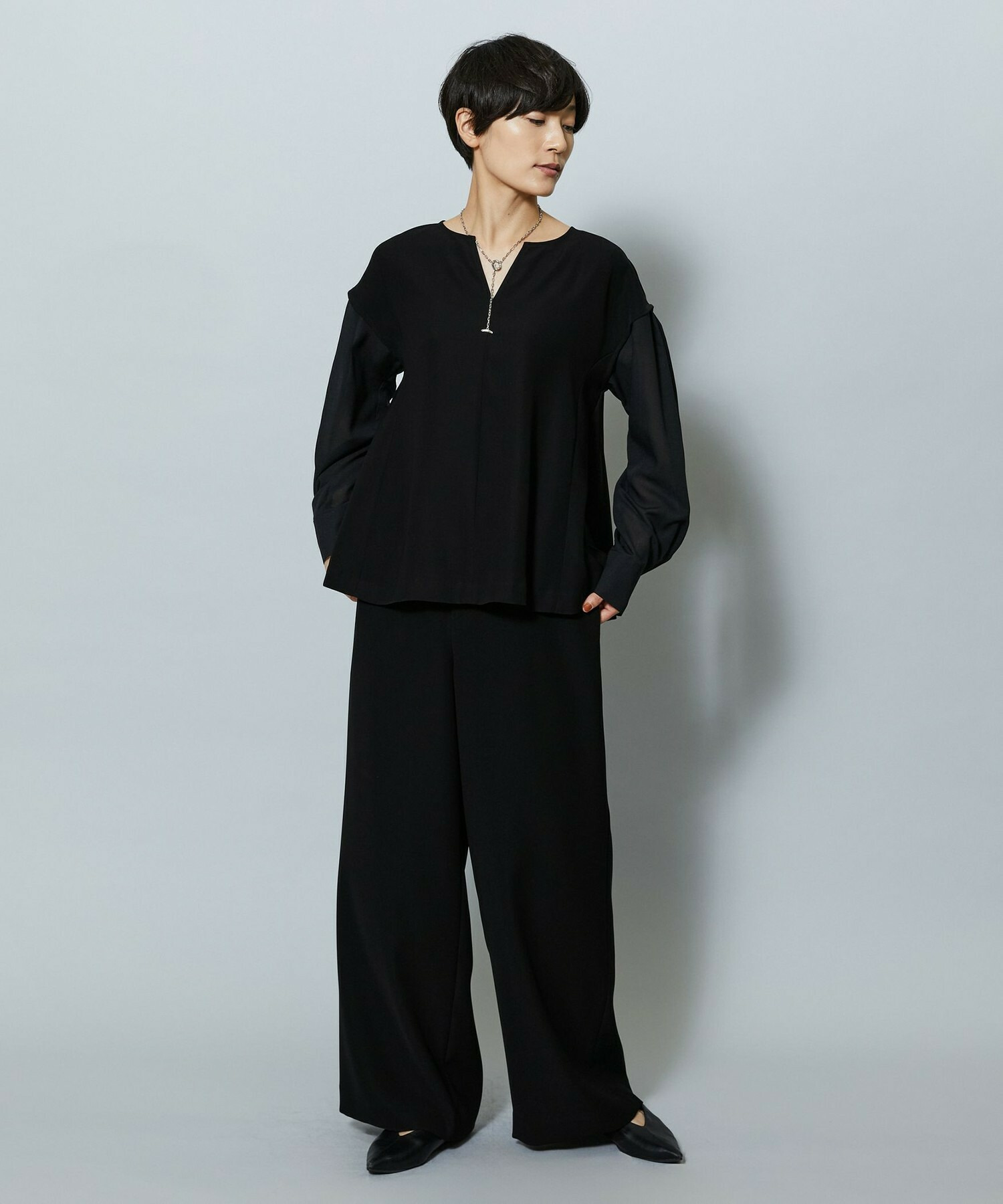 【MOGA】2WAYダブルクロスワイドパンツ 詳細画像 ブラック 10