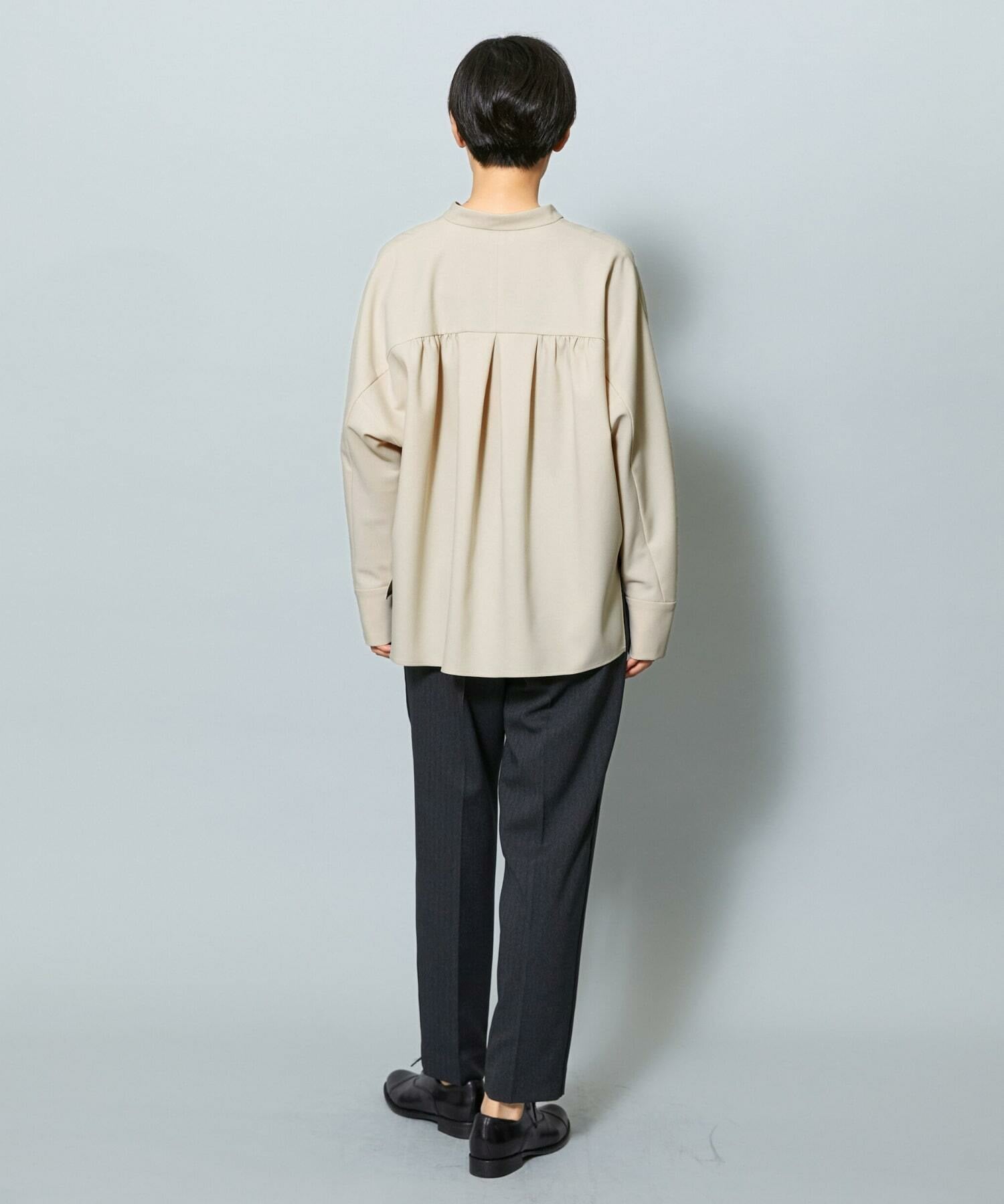 【MOGA】ヘリンボンストレッチテーパードパンツ 詳細画像 グレー 4