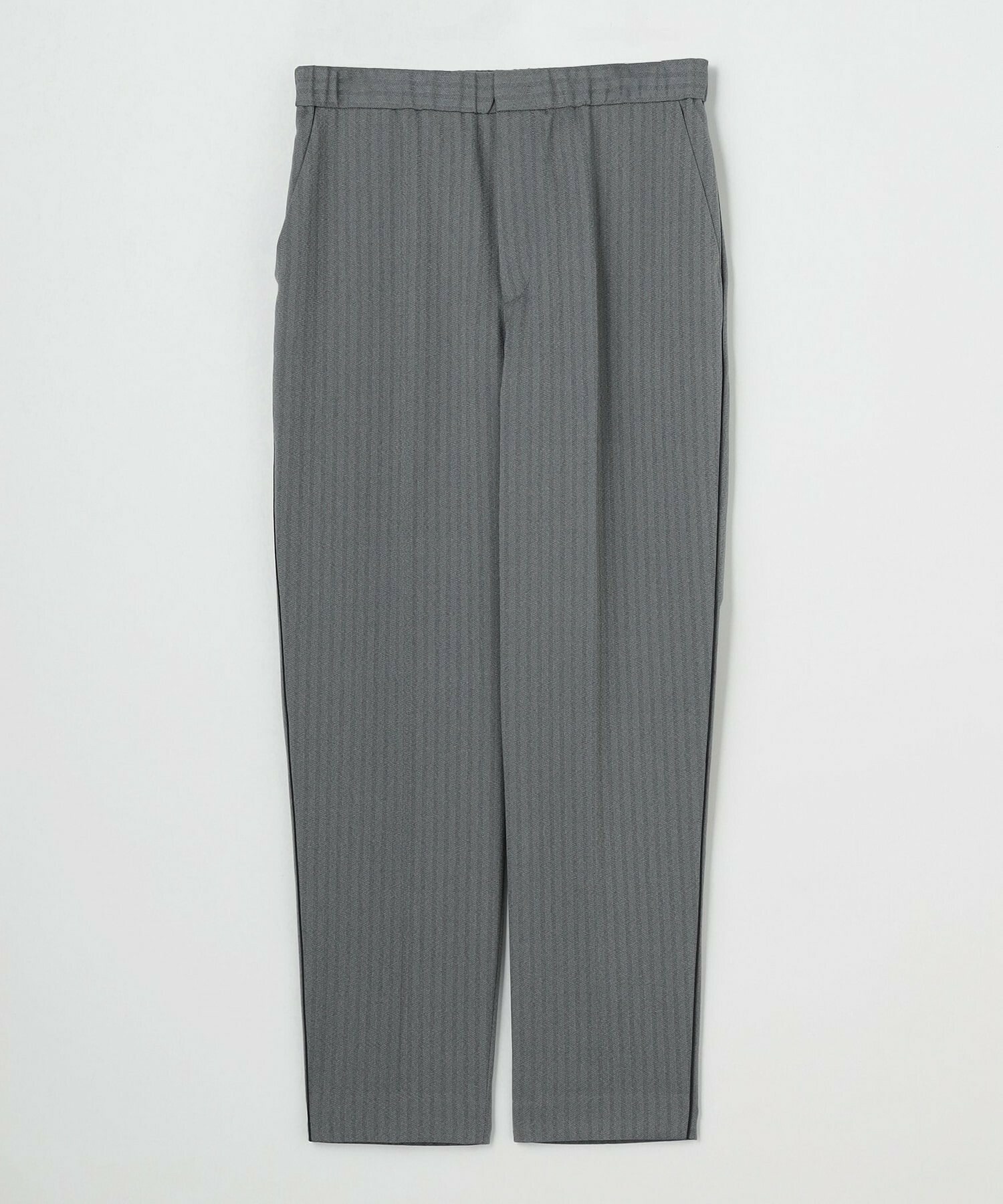 【MOGA】ヘリンボンストレッチテーパードパンツ 詳細画像 グレー 9