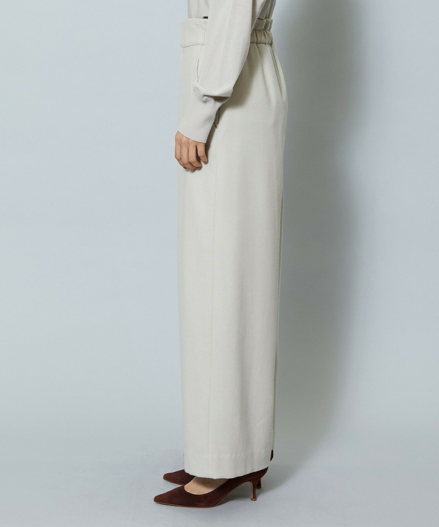 【MOGA】ウールカシミヤストレッチワイドパンツ 詳細画像 オフホワイト 21