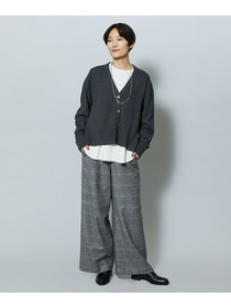 【MOGA】ウールカシミヤグレンチェックワイドパンツ 詳細画像 チェック 6