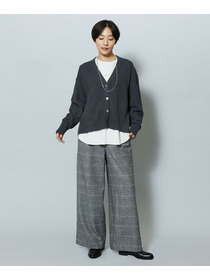 【MOGA】ウールカシミヤグレンチェックワイドパンツ 詳細画像 チェック 7