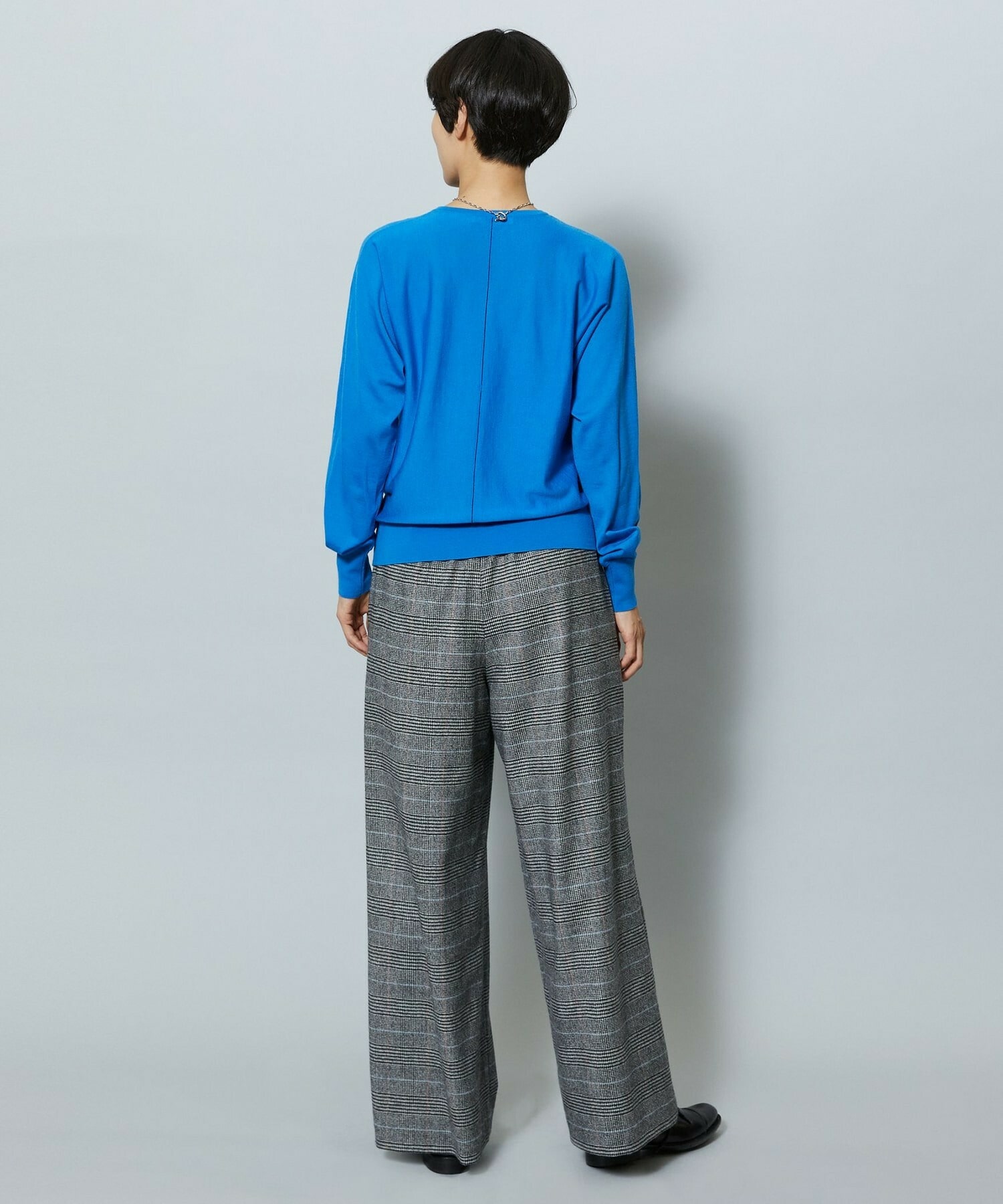 【MOGA】ウールカシミヤグレンチェックワイドパンツ 詳細画像 チェック 17