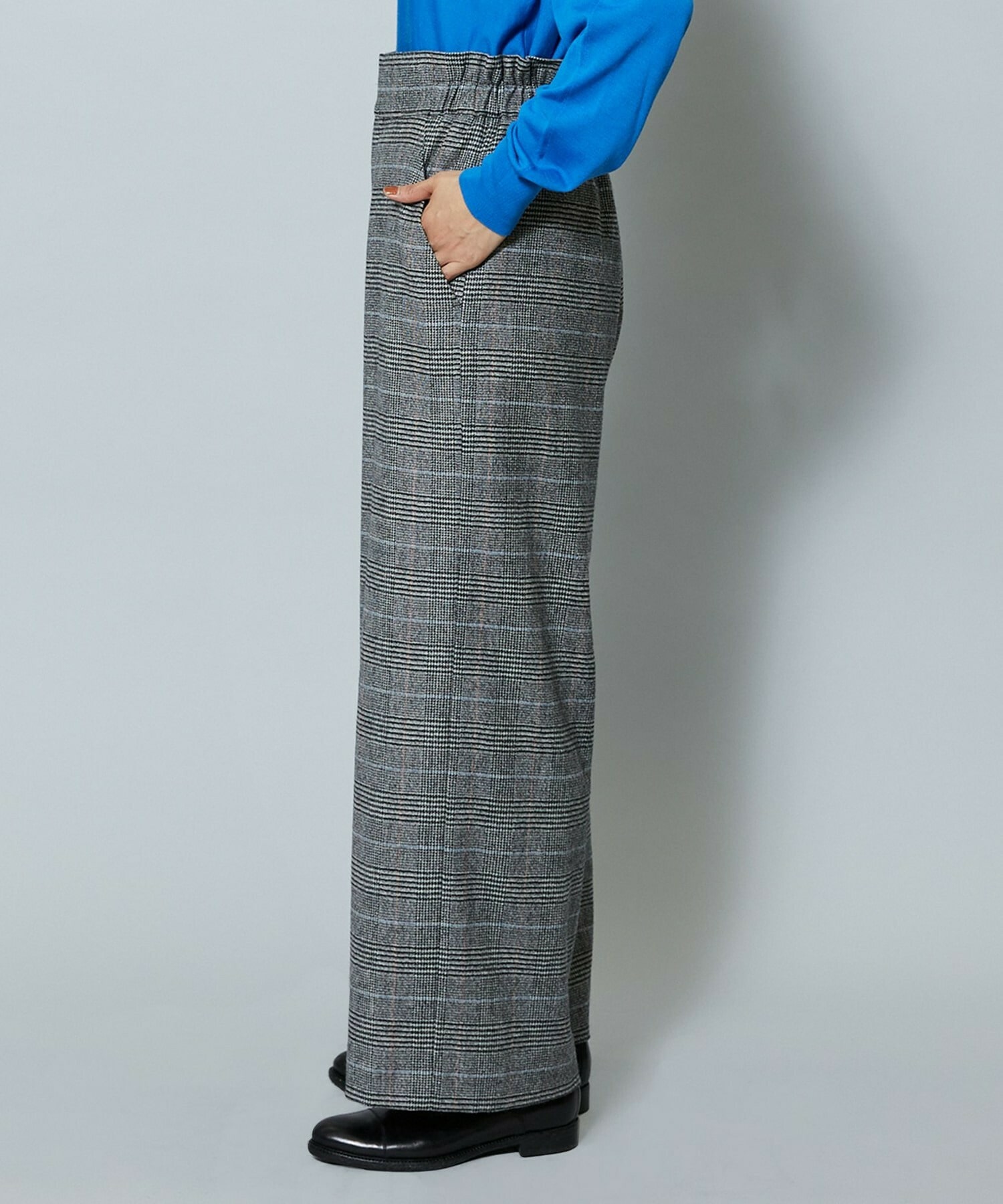 【MOGA】ウールカシミヤグレンチェックワイドパンツ 詳細画像 チェック 21