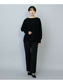 【MOGA】バッグブラッシュストレッチストレートパンツ 詳細画像 ブラック 1