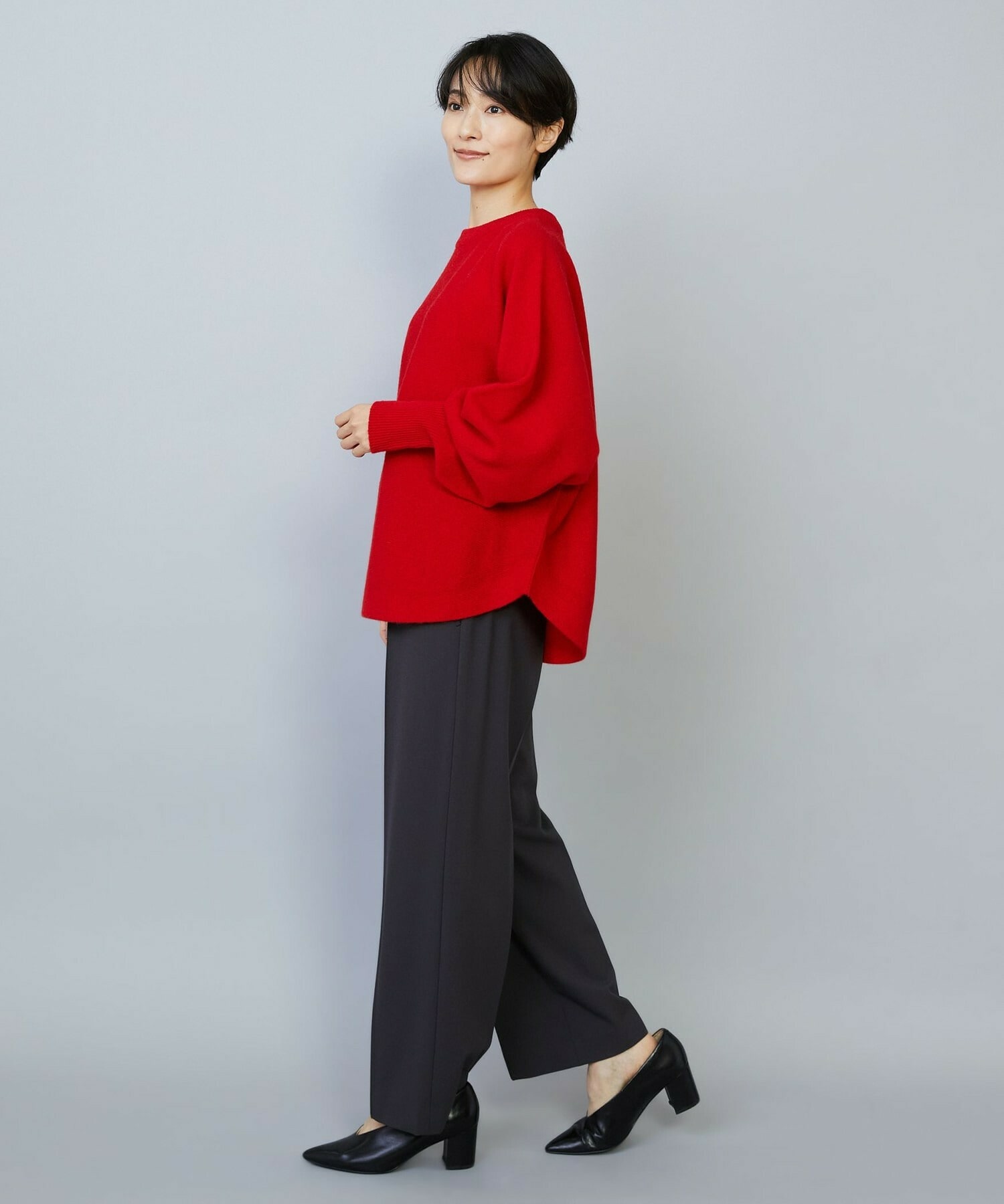 【MOGA】バッグブラッシュストレッチストレートパンツ 詳細画像 ブラック 16