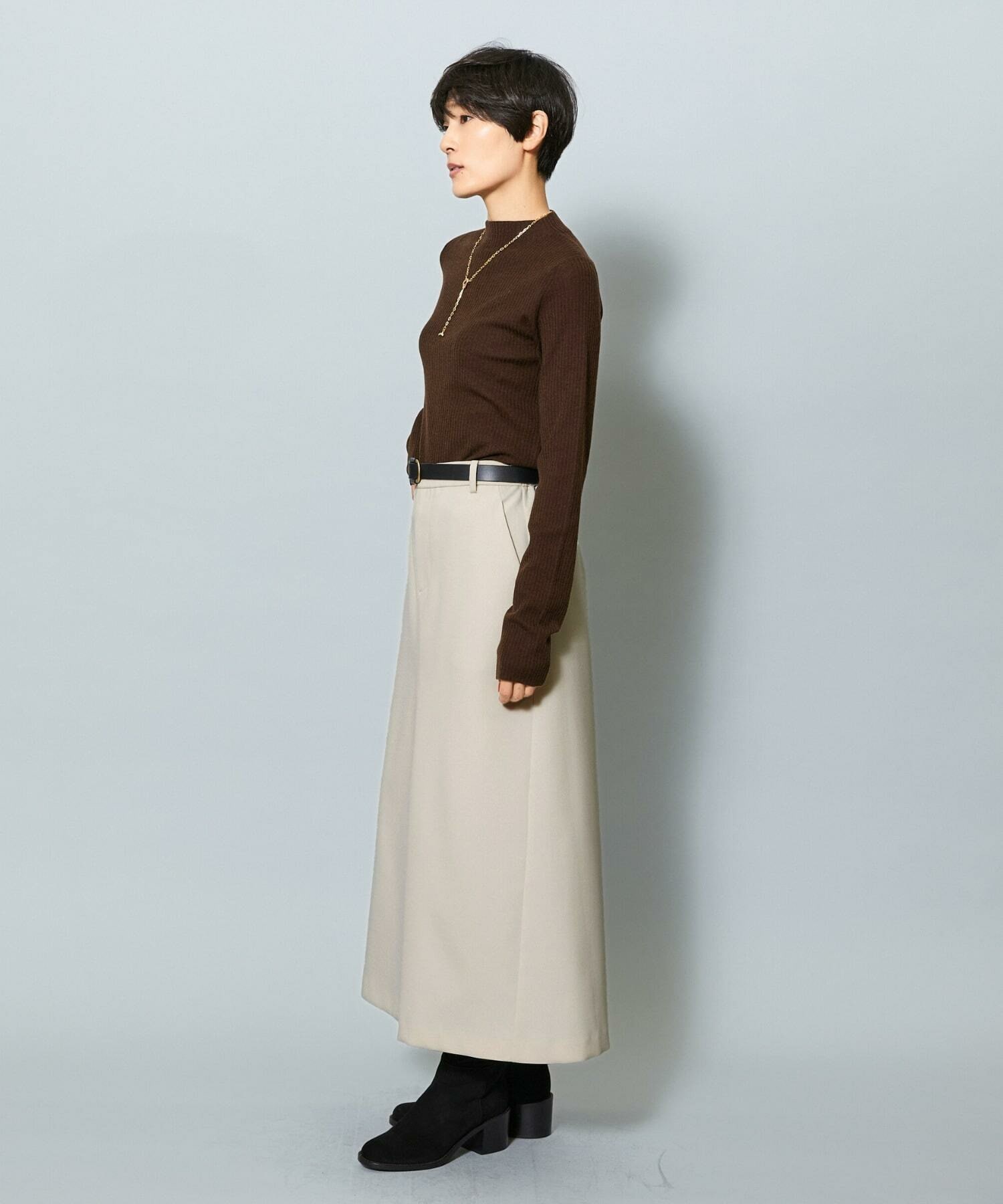 【MOGA】ライトパウダリーツイルマーメイドスカート 詳細画像 ネイビー 14