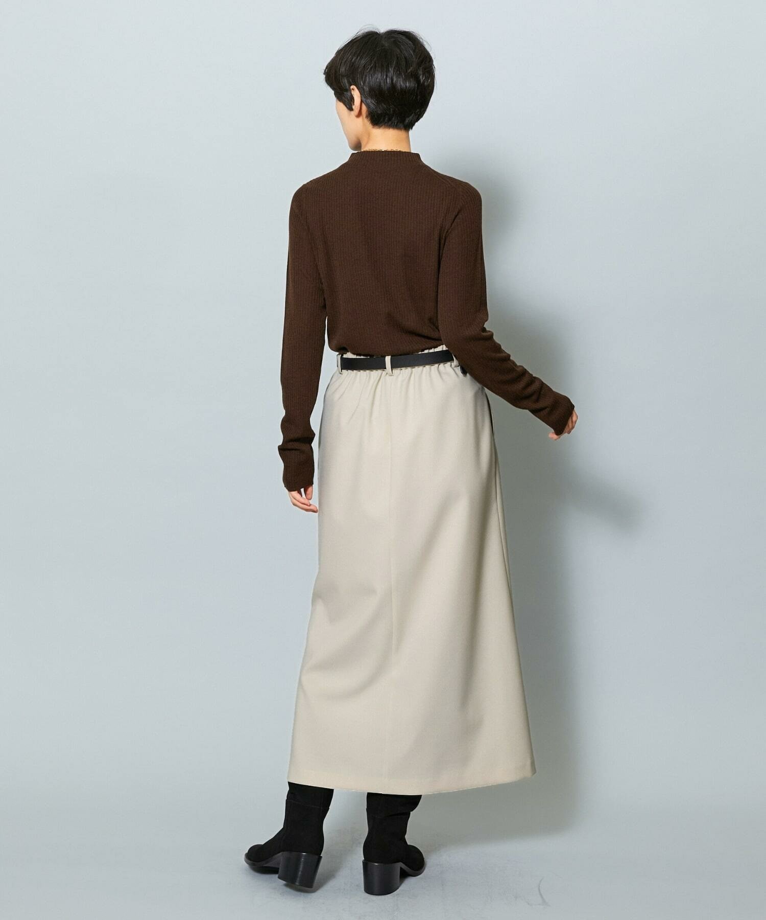 【MOGA】ライトパウダリーツイルマーメイドスカート 詳細画像 ネイビー 16