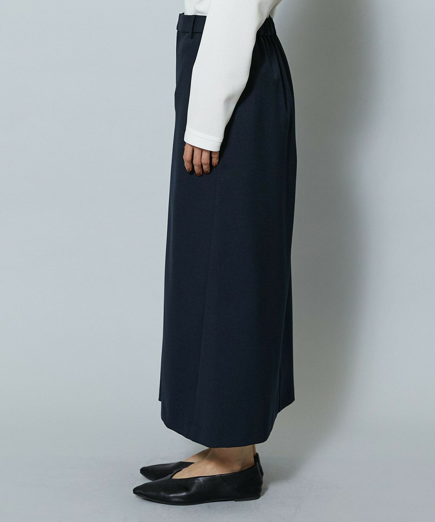 【MOGA】ライトパウダリーツイルマーメイドスカート 詳細画像 ネイビー 27