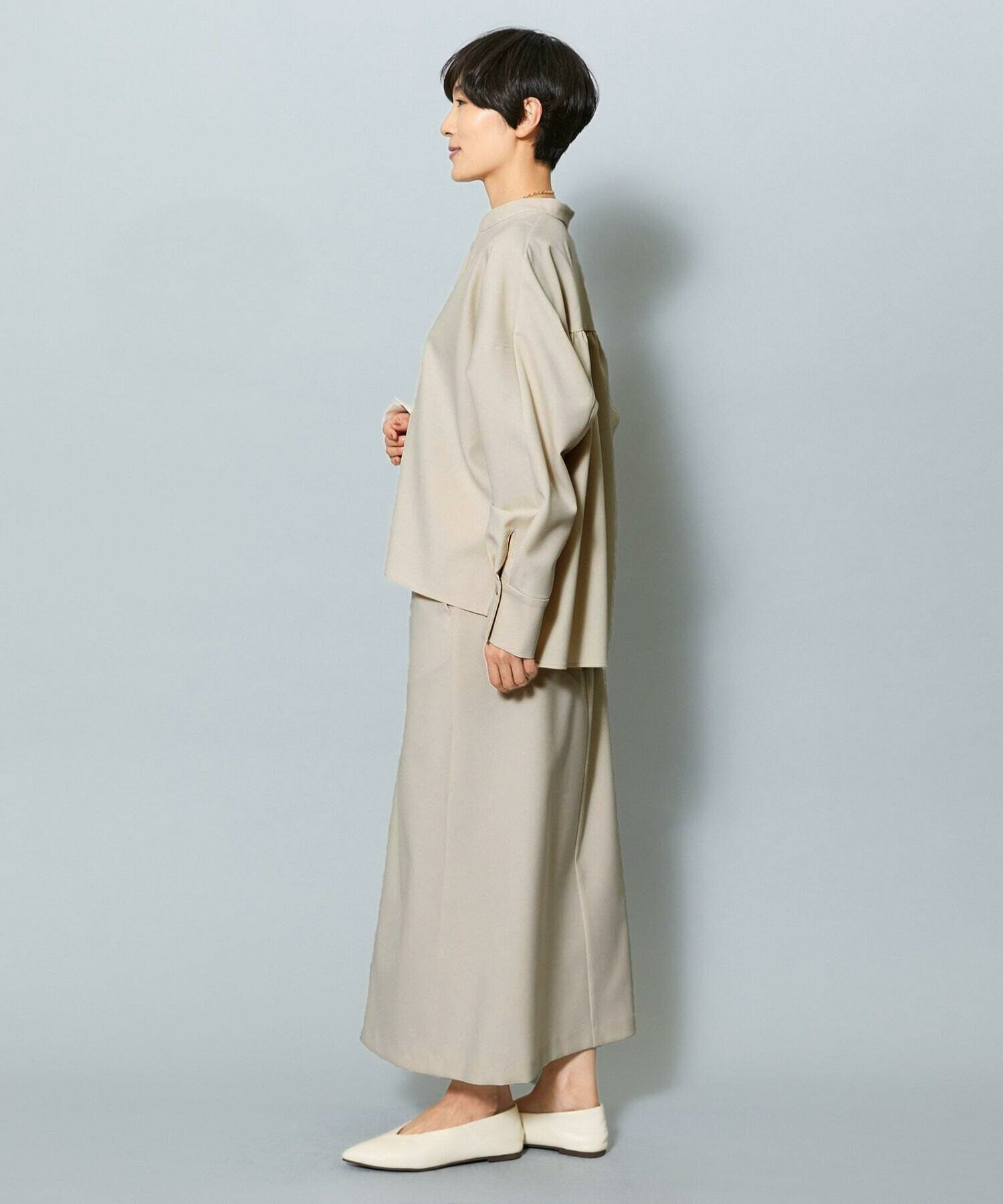 【MOGA】ライトパウダリーツイルマーメイドスカート 詳細画像 ネイビー 4