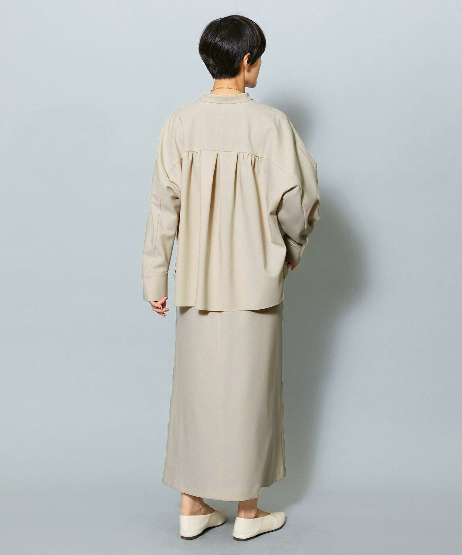 【MOGA】ライトパウダリーツイルマーメイドスカート 詳細画像 ネイビー 5