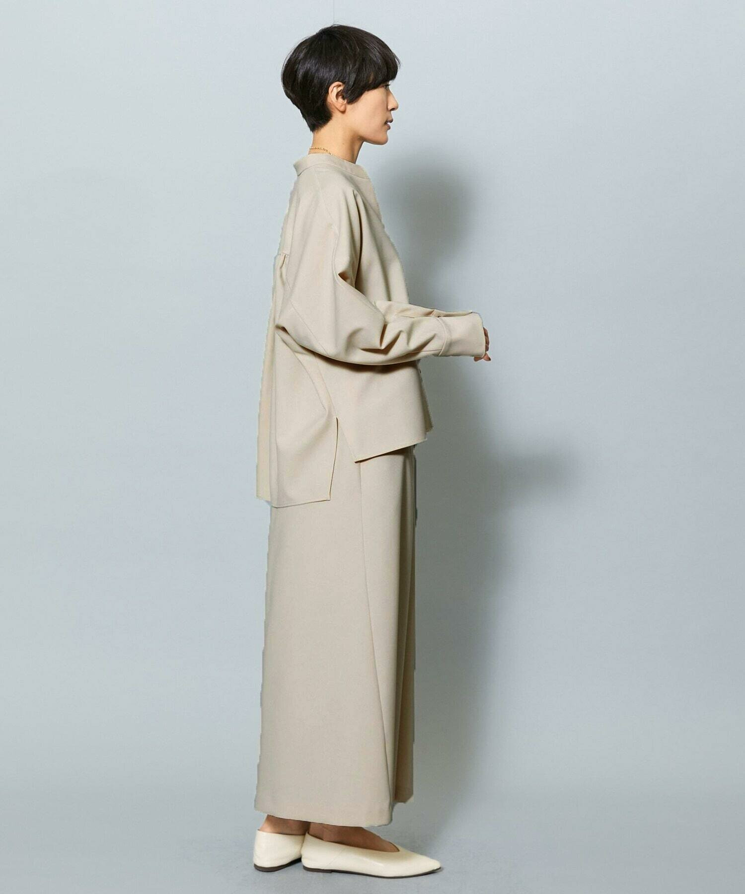 【MOGA】ライトパウダリーツイルマーメイドスカート 詳細画像 ネイビー 7