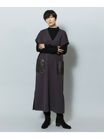 【MOGA】コットンナイロンポンチジャンパースカート 詳細画像 ダークブラウン 3