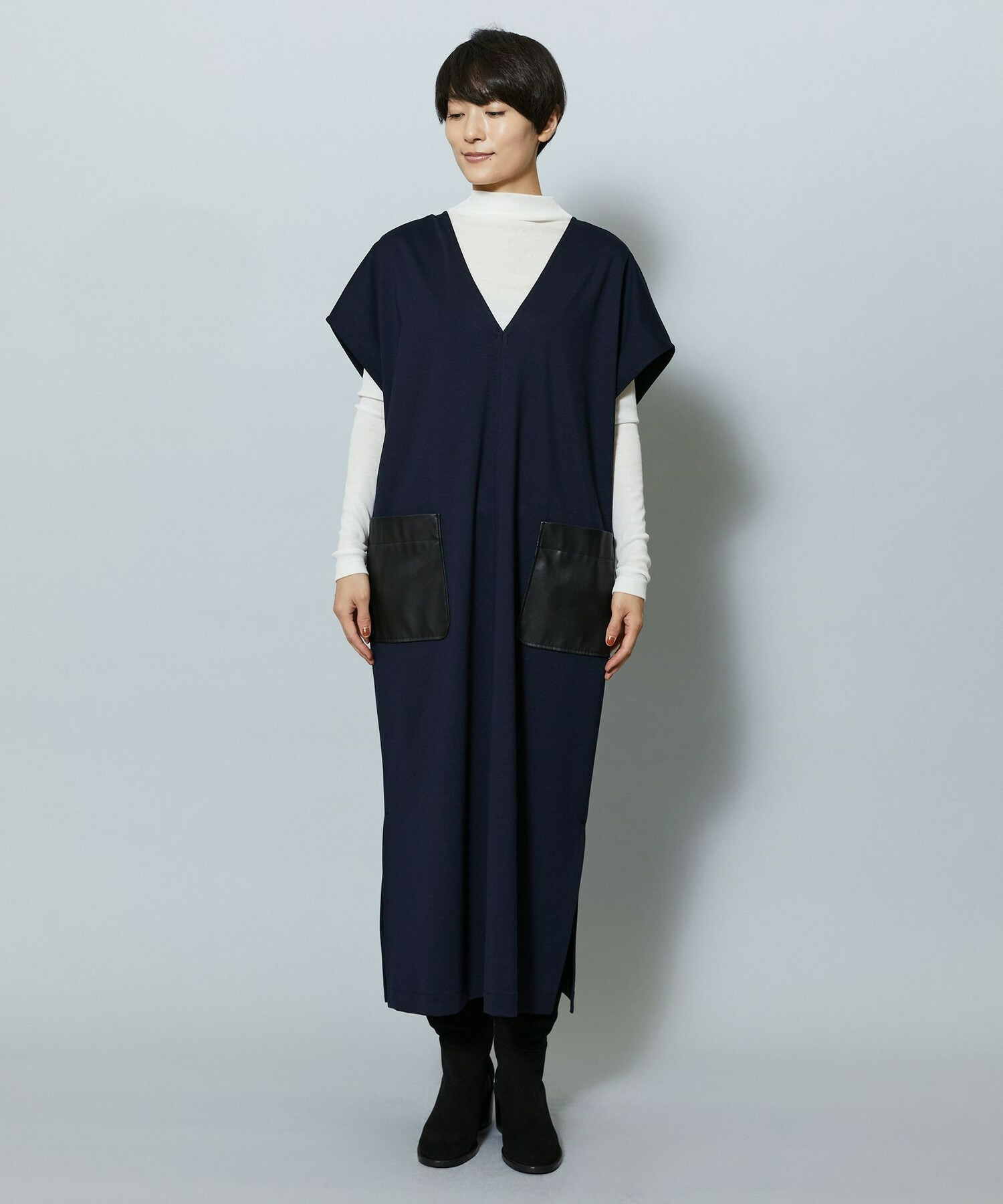 【MOGA】コットンナイロンポンチジャンパースカート 詳細画像 ダークブラウン 20