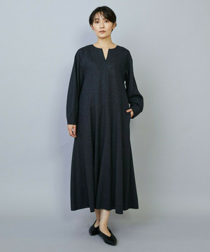 【MOGA】ミルド天竺フレアーシルエットワンピース 詳細画像 チャコールグレー 1