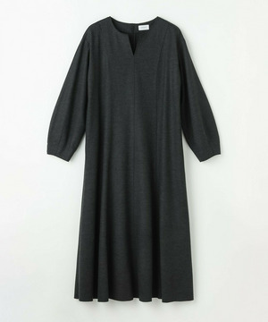 【MOGA】ミルド天竺フレアーシルエットワンピース 詳細画像 チャコールグレー 2