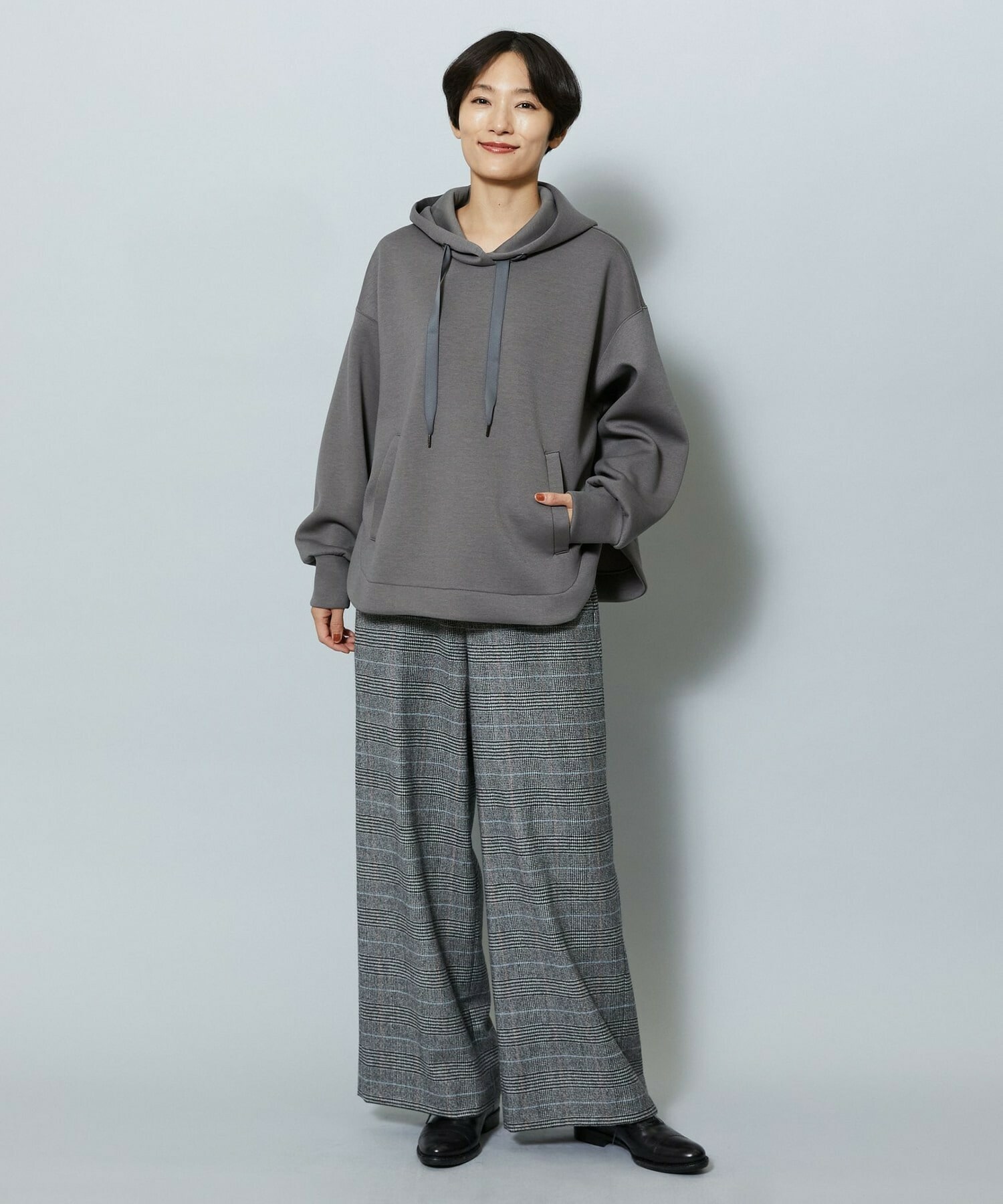 【MOGA】ソフトダンボールフードトップス 詳細画像 チャコールグレー 2