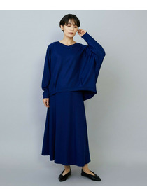 【MOGA】ミルド天竺Vネックトップス 詳細画像 チャコールグレー 11