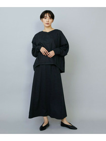 【MOGA】ミルド天竺Vネックトップス 詳細画像 チャコールグレー 12