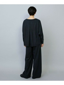 【MOGA】ミルド天竺Vネックトップス 詳細画像 チャコールグレー 18