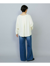 【MOGA】ミルド天竺Vネックトップス 詳細画像 チャコールグレー 6