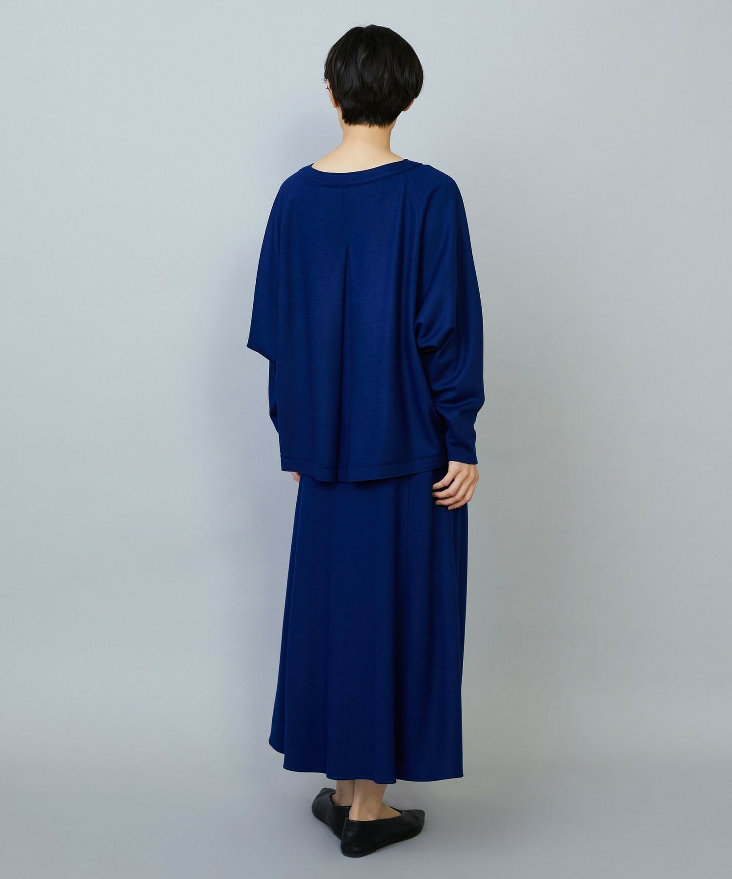 【MOGA】ミルド天竺Vネックトップス 詳細画像 チャコールグレー 9