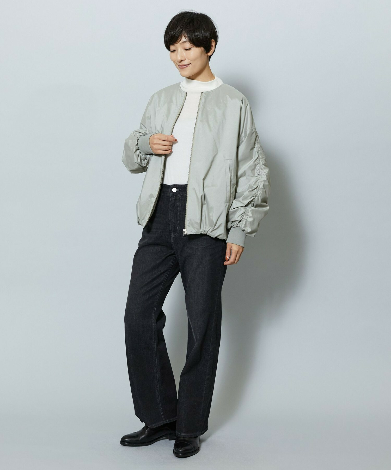 【MOGA】コットンテレコハイネックインナー 詳細画像 ブラック 4