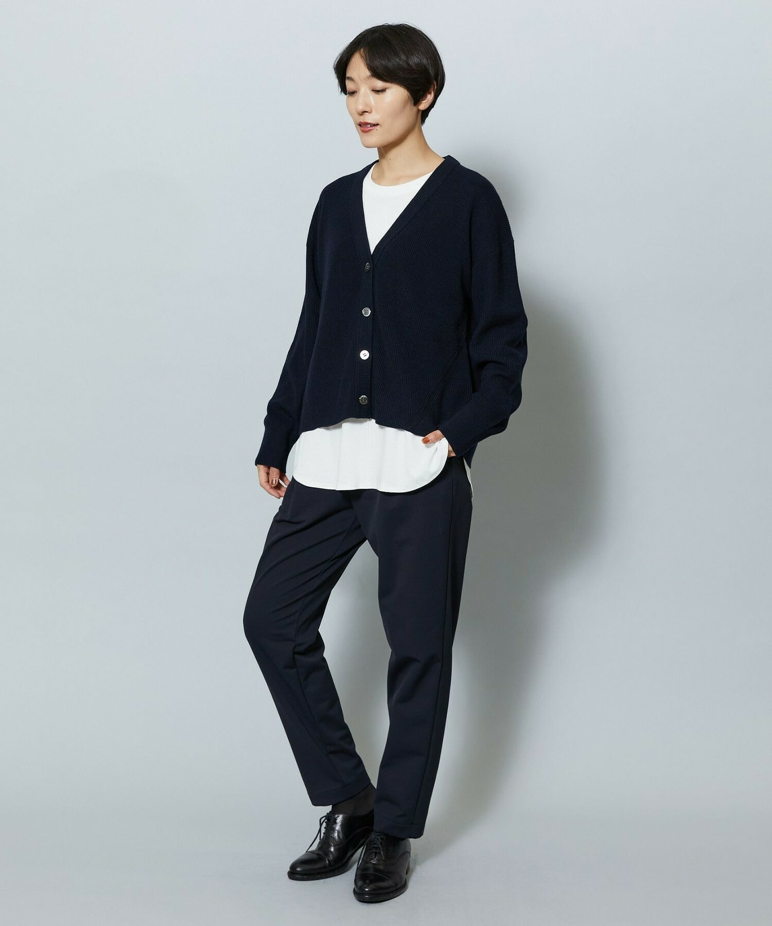 【MOGA】ハイテンション裏起毛テーパードシルエットパンツ 詳細画像 ブラック 1