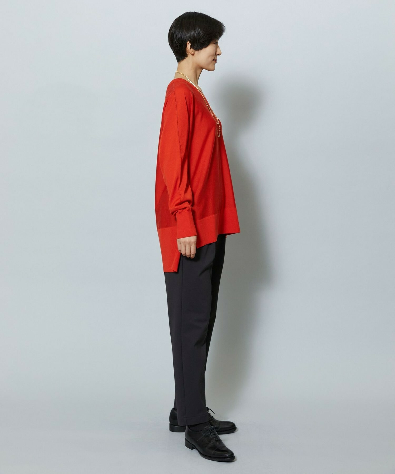 【MOGA】ハイテンション裏起毛テーパードシルエットパンツ 詳細画像 ブラック 17