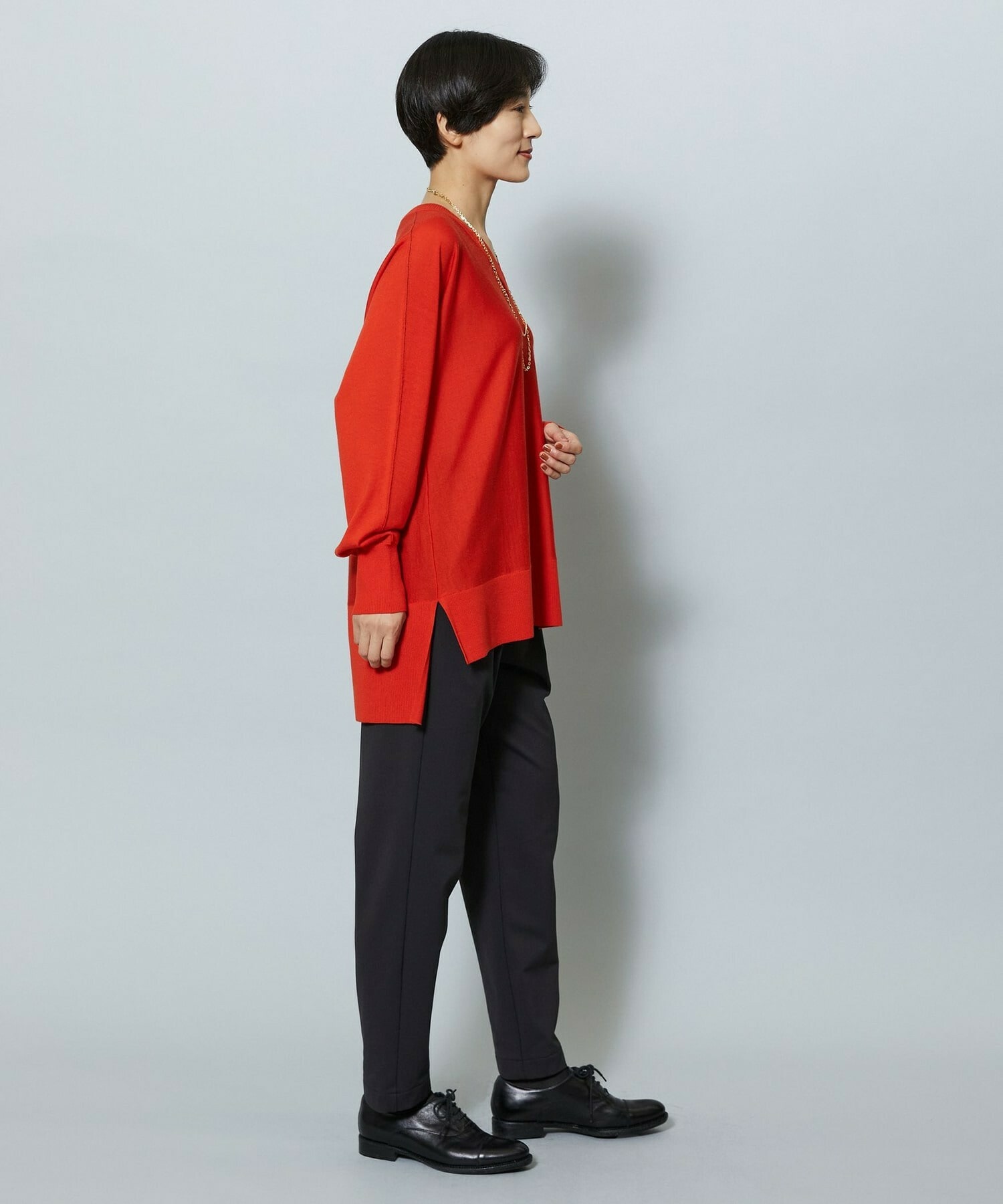 【MOGA】ハイテンション裏起毛テーパードシルエットパンツ 詳細画像 ブラック 18