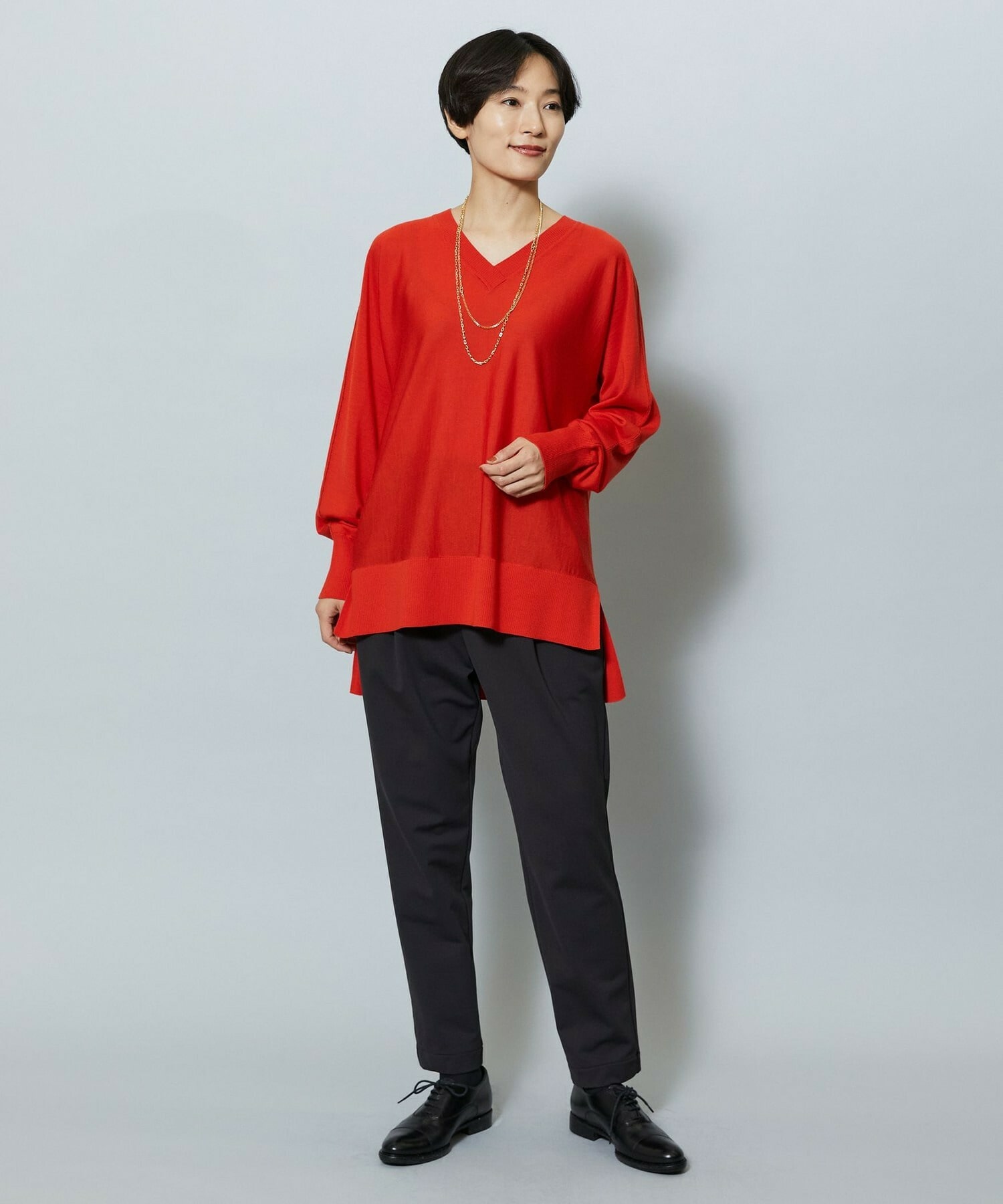 【MOGA】ハイテンション裏起毛テーパードシルエットパンツ 詳細画像 ブラック 19